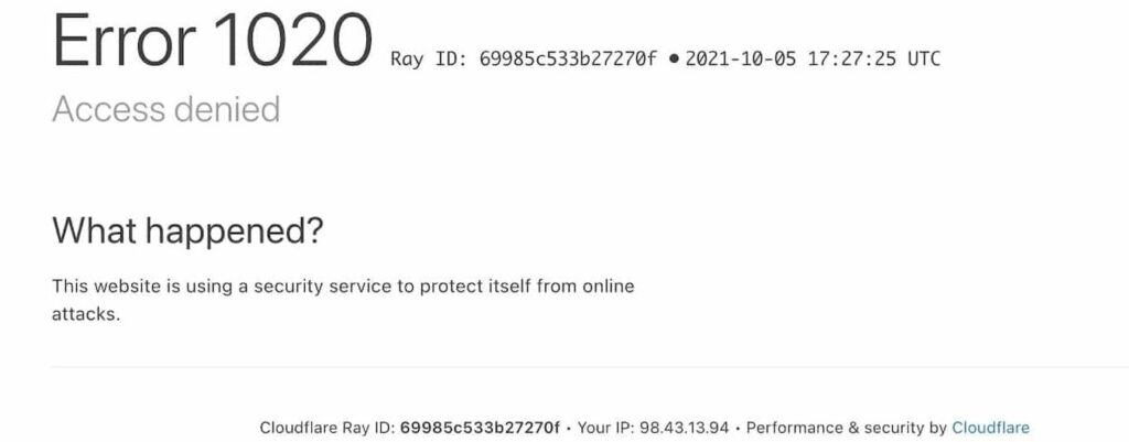 Access Denied Error 1020:アクセス拒否エラー 4 access denied error 1020efbc9ae382a2e382afe382bbe382b9e68b92e590a6e382a8e383a9e383bc