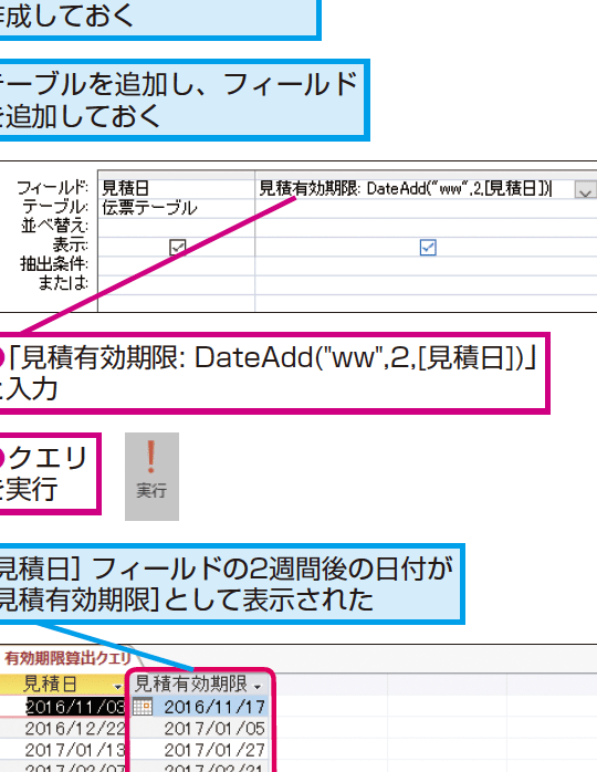 DateAdd Access:日付計算を行う関数 5 dateadd accessefbc9ae697a5e4bb98e8a888e7ae97e38292e8a18ce38186e996a2e695b0